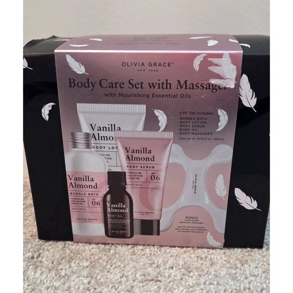 Body care set with massager